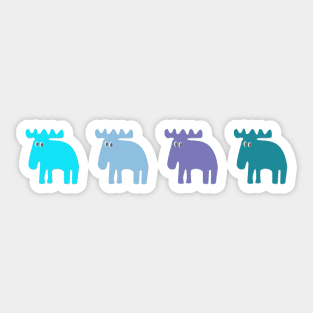 Shy & timid Mooses Sticker